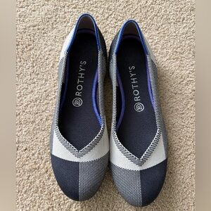 Rothy's Buffalo Plaid Flat sz 9.5